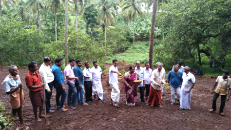കരനെൽ കൃഷി വിത്തിടൽ
